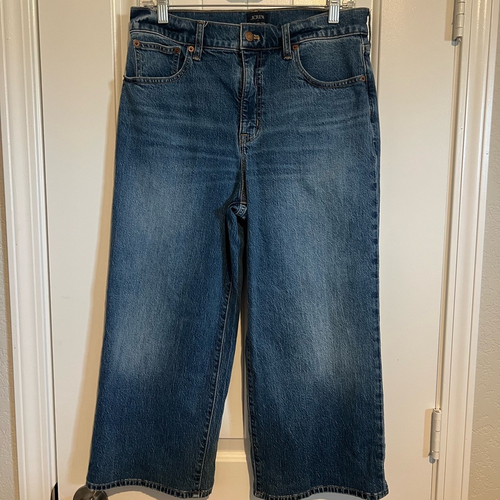 J. Crew Dark Blue Wide Leg Jeans